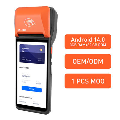 6 pouces Terminal de point de vente Android 14 Système de point de vente portable personnalisé