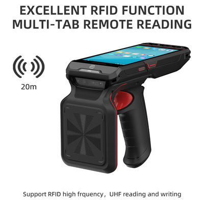 20M Distance UHF RFID Scanner de poche anti-tremblement Téléphone portable RFID lecteur 13,56MHz