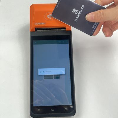 Android 12 Mobile POS Orange haut-parleur terminal Android POS activé avec une fente de carte de type C
