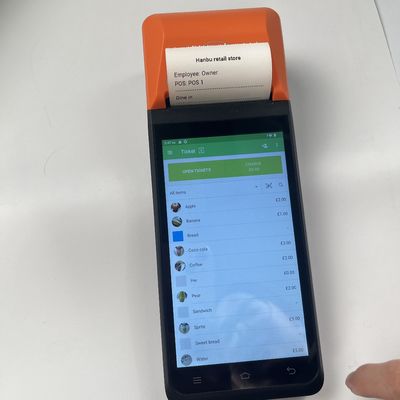 254.5mm*82mm*17mm Dispositif de point de vente sans fil 70mm/S Terminal Android portable avec imprimante