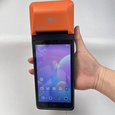 Android 12 Mobile POS Orange haut-parleur terminal Android POS activé avec une fente de carte de type C