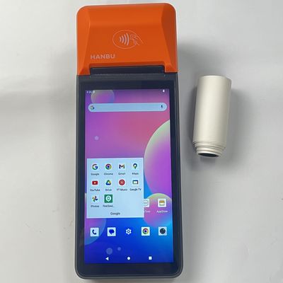 6400mAh alimenté par batterie POS portable de 6 pouces Terminal de POS Android portable orange