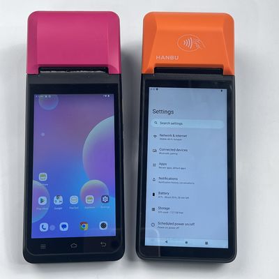 6400mAh alimenté par batterie POS portable de 6 pouces Terminal de POS Android portable orange
