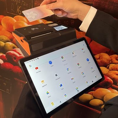 Batterie 6400mAh NFC POS Terminal 11 pouces NFC POS machine Android 14