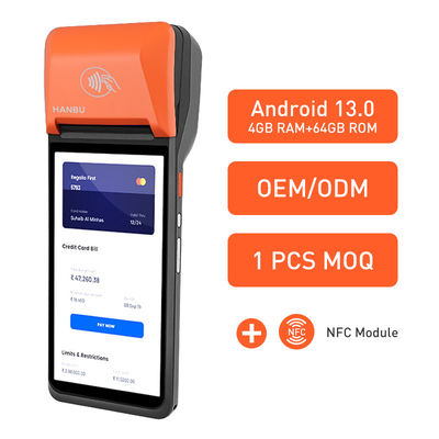 Écran tactile Android POS Terminals 6 pouces POS machine pour la facturation
