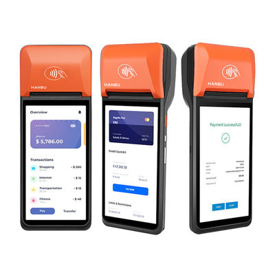 Systèmes de point de vente portables Android 14 Systèmes de point de vente orange pour les restaurants