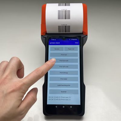 6.5 pouces Mini Android Swipe Machine OEM Android POS portable avec imprimante intégrée