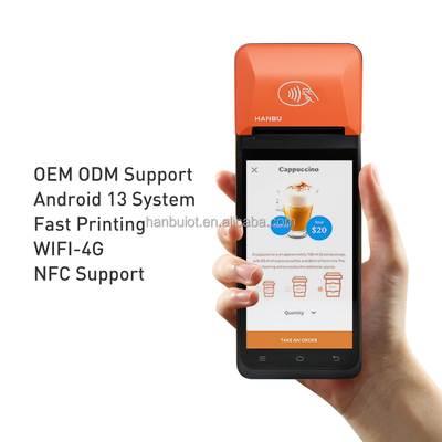 Hanbu Handheld POS Terminal with 6400mAh Battery and 5.5 Inch IPS Display
