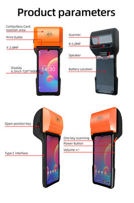 Handheld POS Terminal with 6.5 Inch Touch Screen Bluetooth and USB Connectivity Smart POS for Retail and Hospitality